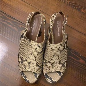 Donald Pliner Snake Slingback Wedge Fleur